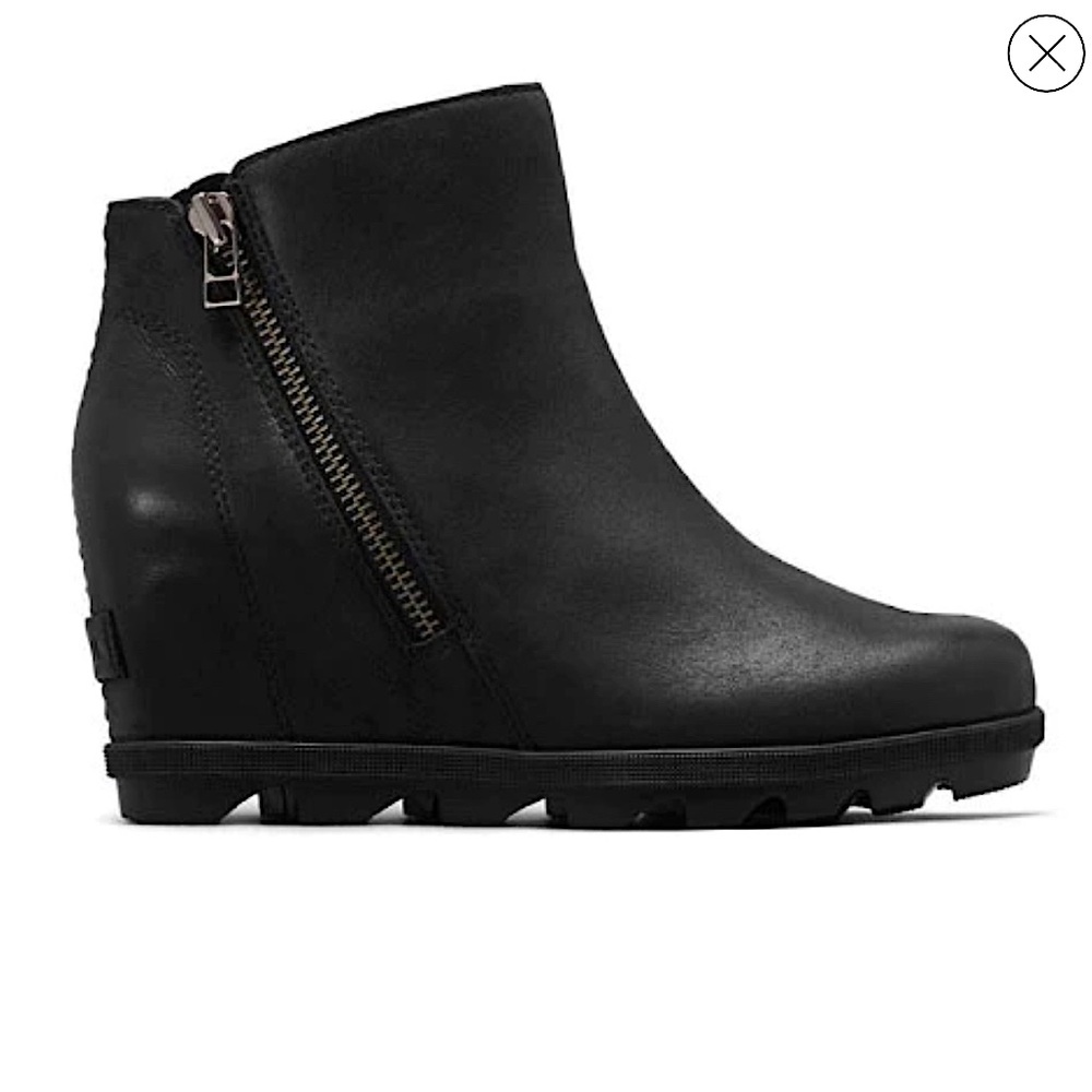 SOREL JOAN OF ARCTIC WEDGE II ZIP (WOMEN) - BLACK size 9 brand new